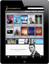 iPad sheet music mobile web store