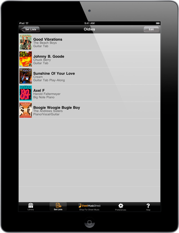 Sheet Music Direct® iPad Sheet Music App - Digital Sheet ...